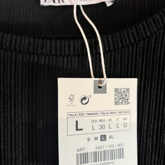 NWT ZARA Puff Sleeve Crepe Top - Picture 3 of 4